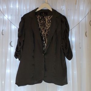 Olive Grey Shell Blazer